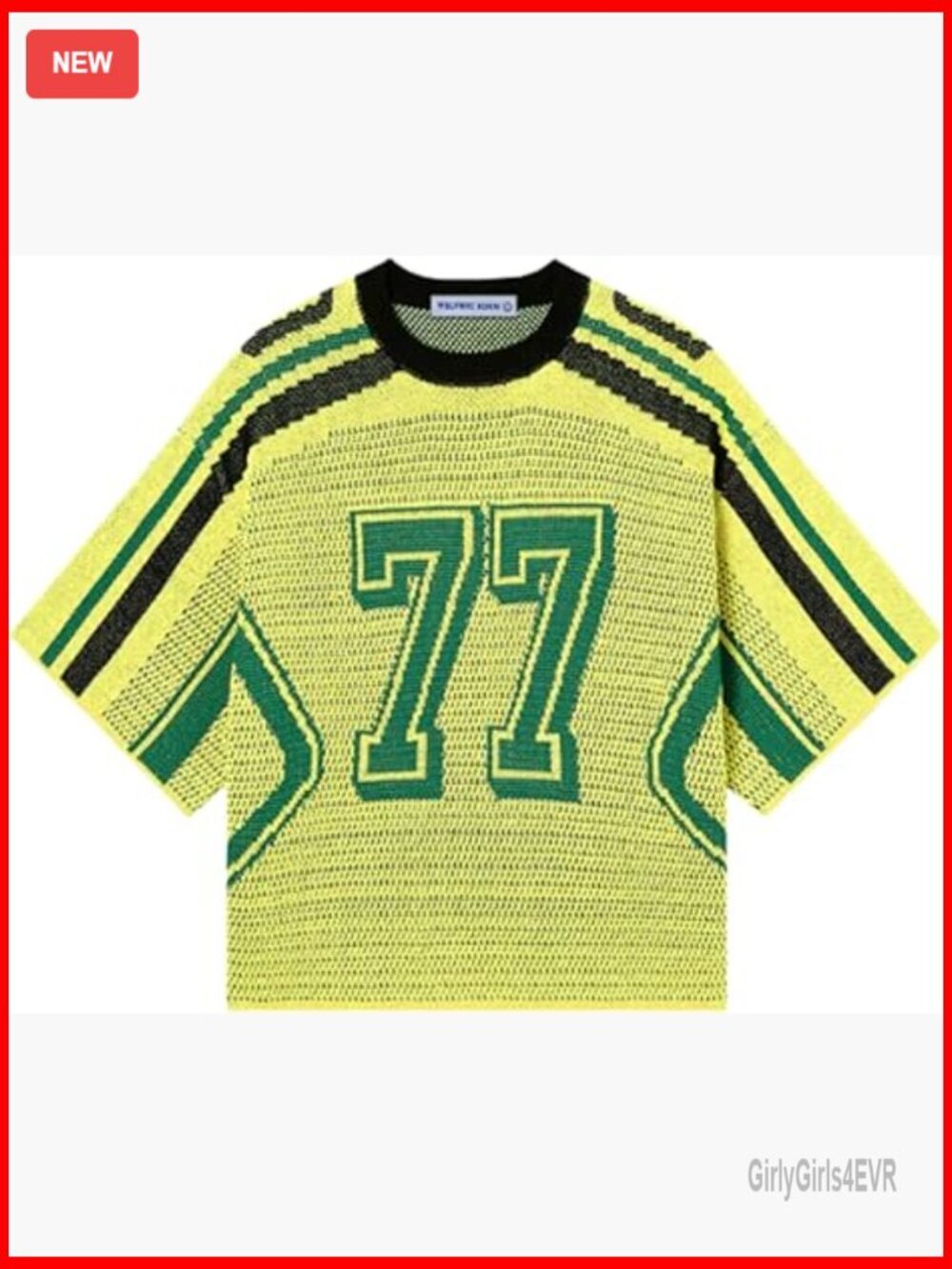 Oversized Football Jersey Graphic Sweater, Three-Quarter Sleeve Streetwear Top